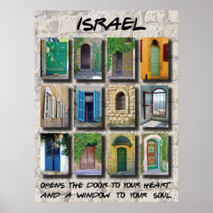 Israel - doors and windows poster