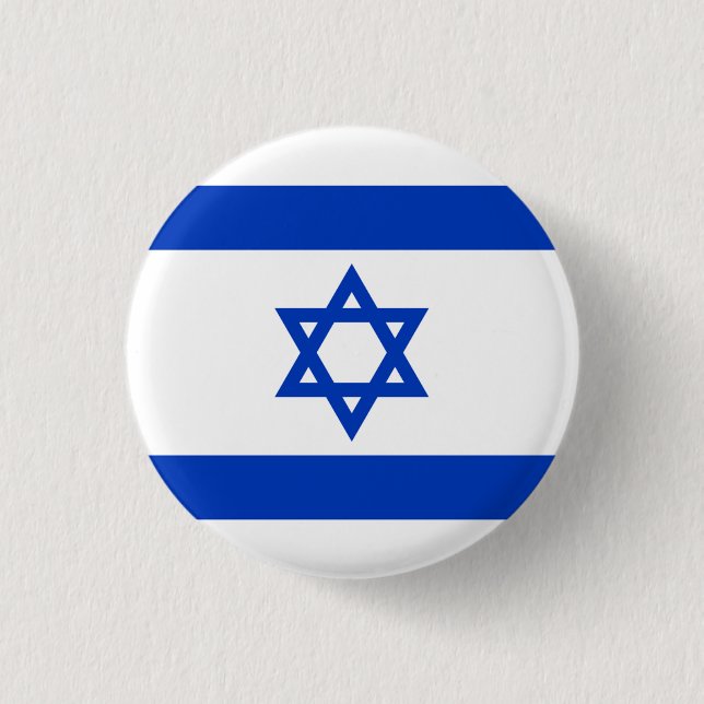 Israel flag 3 cm round badge (Front)