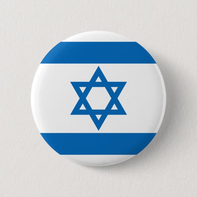 Israel flag 6 cm round badge (Front)