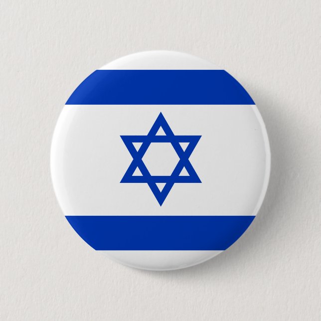 Israel flag  6 cm round badge (Front)