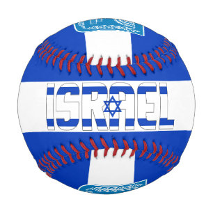 Israel Flag and Coat of Arms Patriotic Baseball