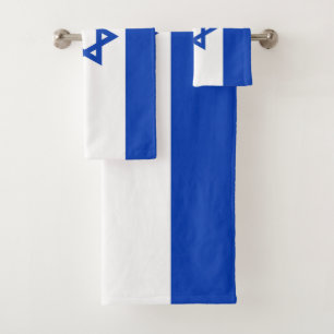 Israel flag bath towel set