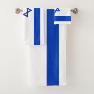 Israel Flag Bath Towel Set