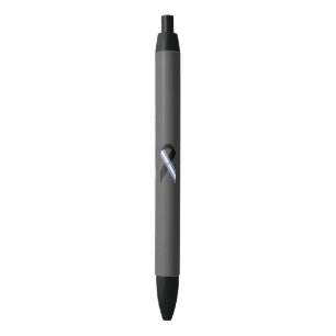 Israel flag black ribbon dark grey black ink pen