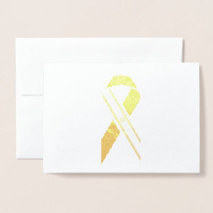 Israel flag black ribbon Hanukkah Foil Card