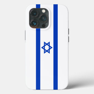 Israel flag blue and white modern iPhone 13 pro case