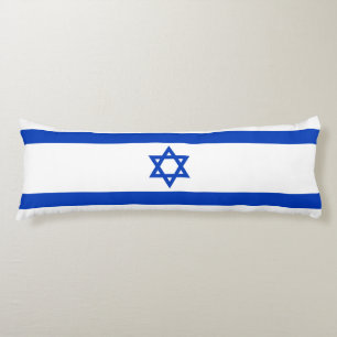 Israel flag blue and white modern patriotic body cushion