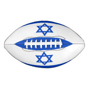 Israel flag blue Star of David American Football