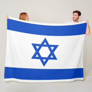Israel flag blue Star of David Fleece Blanket