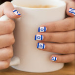Israel flag blue Star of David Minx Nail Art<br><div class="desc">Israel Israeli blue Star of David flag The blue stripes are intended to symbolise the stripes on a tallit, the traditional Jewish prayer shawl. The portrayal of a Star of David on the flag of the State of Israel is a widely acknowledged symbol of the Jewish people and of Judaism....</div>