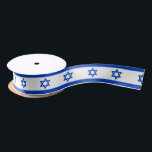 Israel flag blue Star of David Satin Ribbon<br><div class="desc">Israel Israeli blue Star of David flag The blue stripes are intended to symbolise the stripes on a tallit, the traditional Jewish prayer shawl. The portrayal of a Star of David on the flag of the State of Israel is a widely acknowledged symbol of the Jewish people and of Judaism....</div>