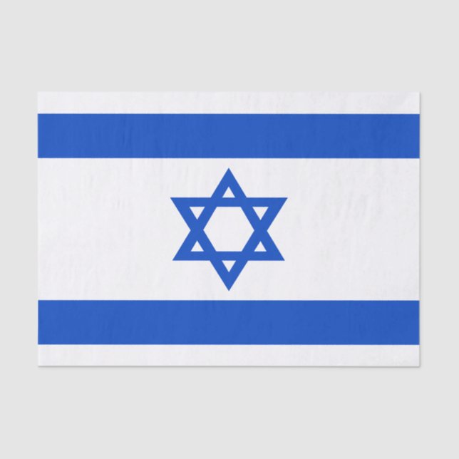 Israel flag blue Star of David Tissue Paper (Front)