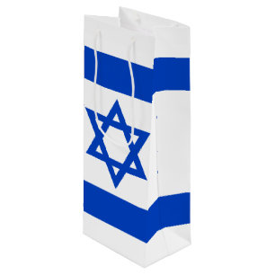 Israel flag blue Star of David Wine Gift Bag