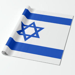 Israel flag blue Star of David Wrapping Paper