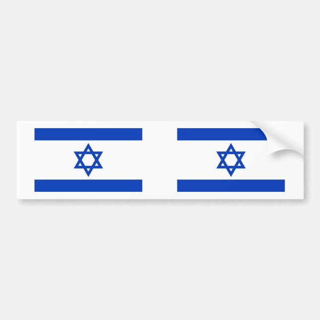 Israel Flag Bumper Sticker (Front)