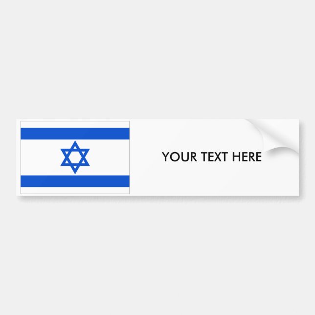 ISRAEL FLAG Bumper Sticker (Front)