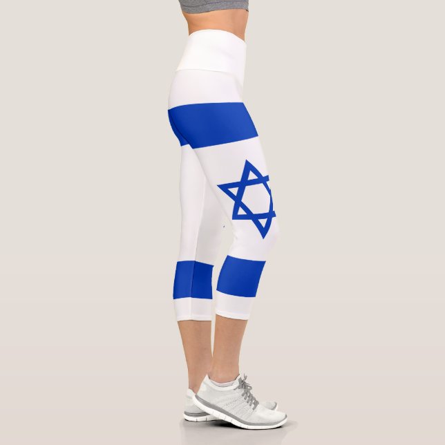 Israel Flag Capri Leggings (Right)