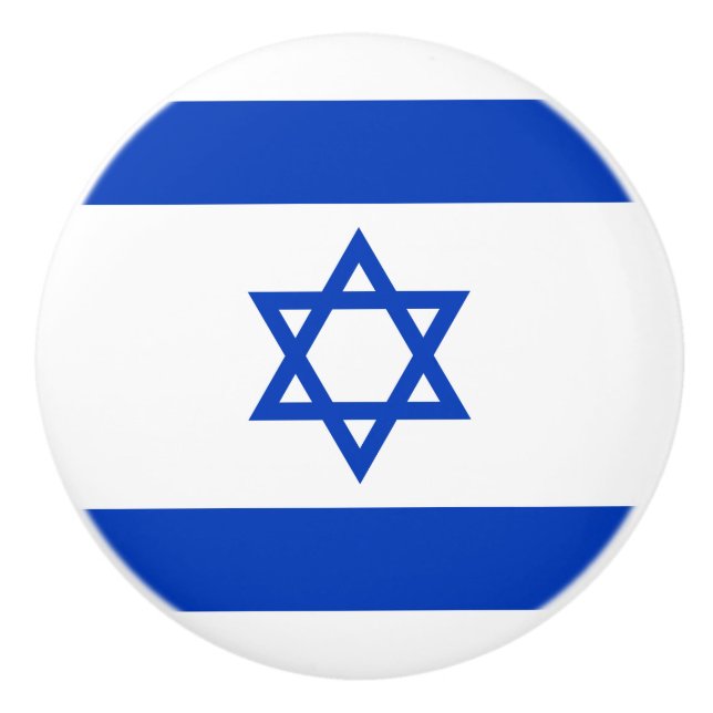 Israel Flag Ceramic Knob (Front)