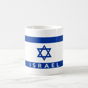israel flag country text name coffee mug
