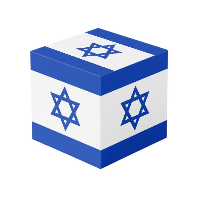 Israel flag cube (Front Angled)