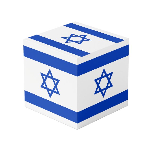 Israel Flag Cube (Front Angled)