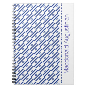 ISRAEL Flag Custom Add Your Name Notebook Journal