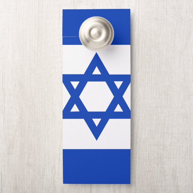 Israel flag door hanger (On Knob)