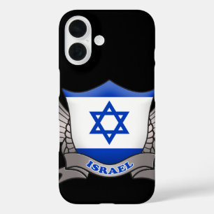 Israel Flag Emblem iPhone 16 Case