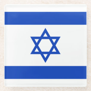 Israel Flag Glass Coaster