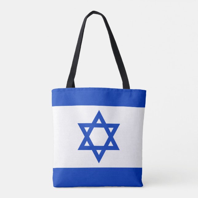 Israel Flag - Israeli Flag - Star of David Tote Bag (Back)