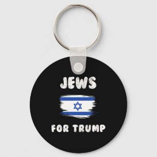 Israel Flag Jews For Trump Key Ring