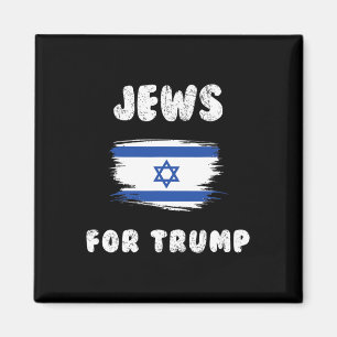 Israel Flag Jews For Trump Magnet