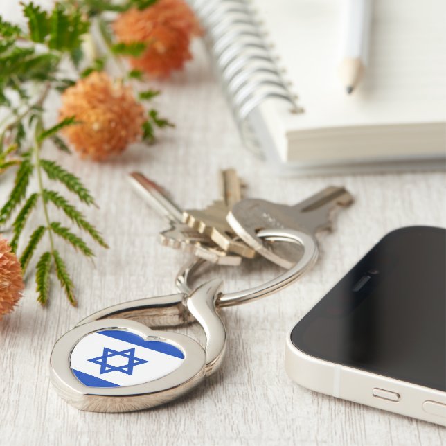 Israel flag key ring (Side)