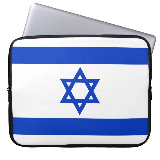 Israel Flag Laptop Sleeve (Front)