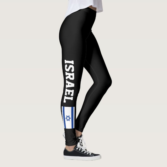 Israel flag leggings for fitness sports workout (Right)