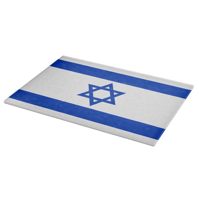 Israel flag modern patriotic cutting board (Corner)