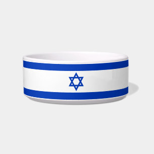 Israel flag modern patriotic dog cat bowl