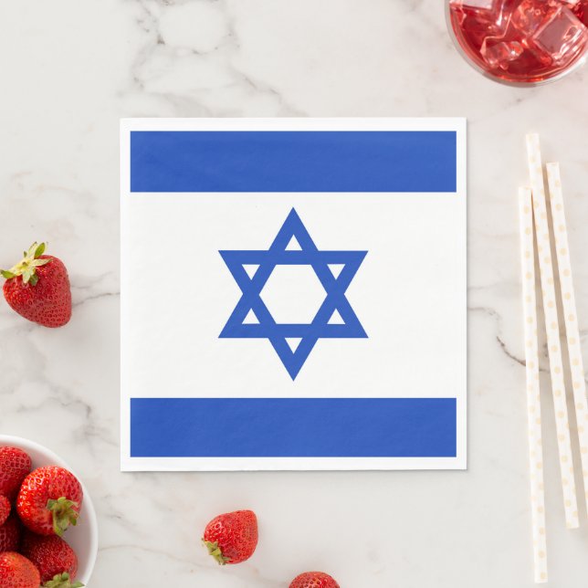 Israel flag napkin (Insitu)