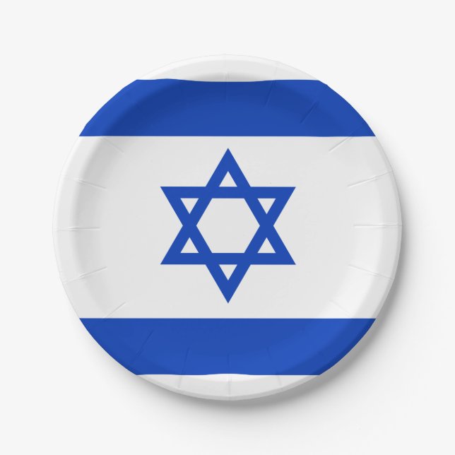 Israel flag  paper plate (Front)