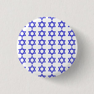 Israel flag pattern 3 cm round badge