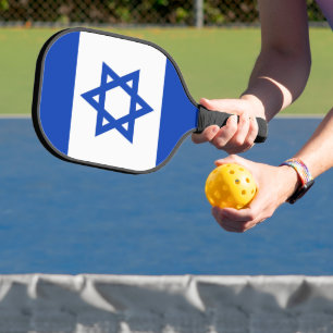 Israel flag pickleball paddle