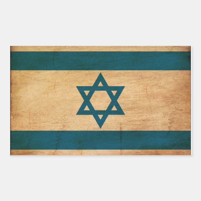 Israel Flag Rectangular Sticker (Front)