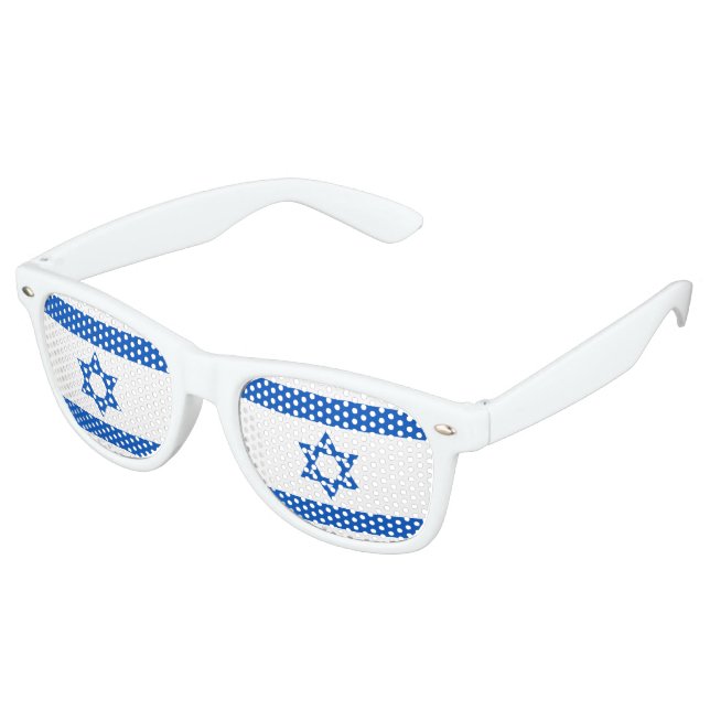 Israel Flag Retro Sunglasses (Angled)
