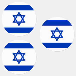 Israel flag round