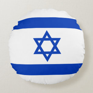 Israel flag round cushion