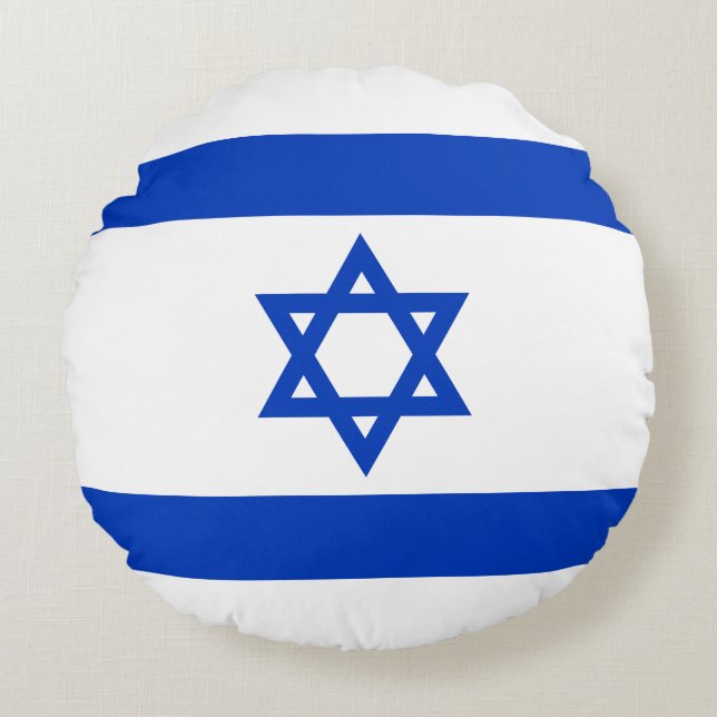 Israel flag round cushion (Front)