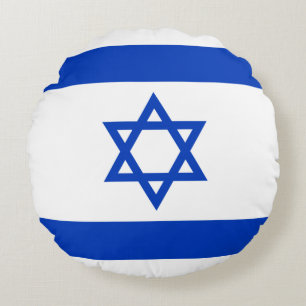Israel Flag Round Cushion