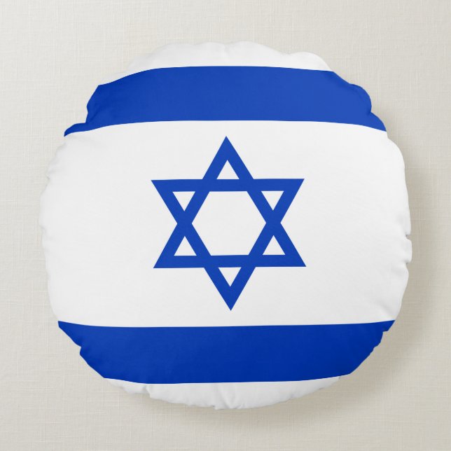 Israel Flag Round Cushion (Front)