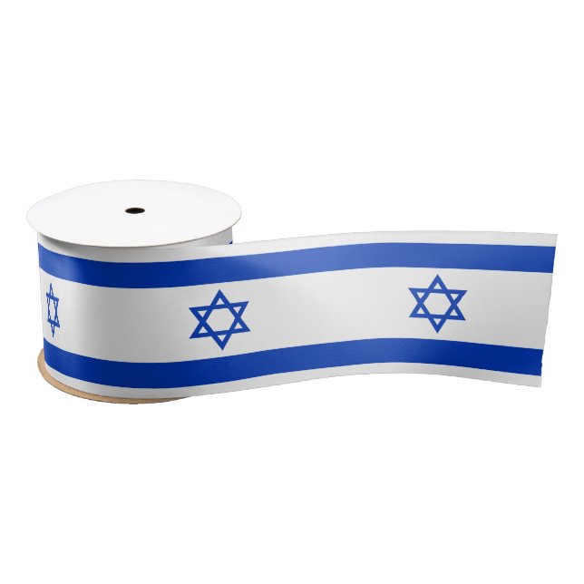 Israel Flag Satin Ribbon (Spool)
