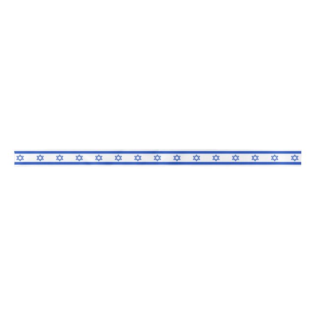 Israel Flag Satin Ribbon (Front)